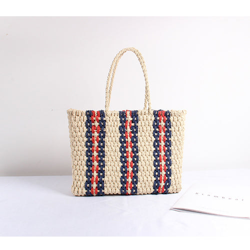 Women's Bag Striped One Shoulder Square Bag