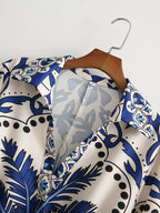 Women's Summer Women Clothing Long Sleeve Positioning Printed Shirt