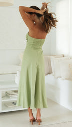 Women's Ruffle Sleeveless Maxi Dress