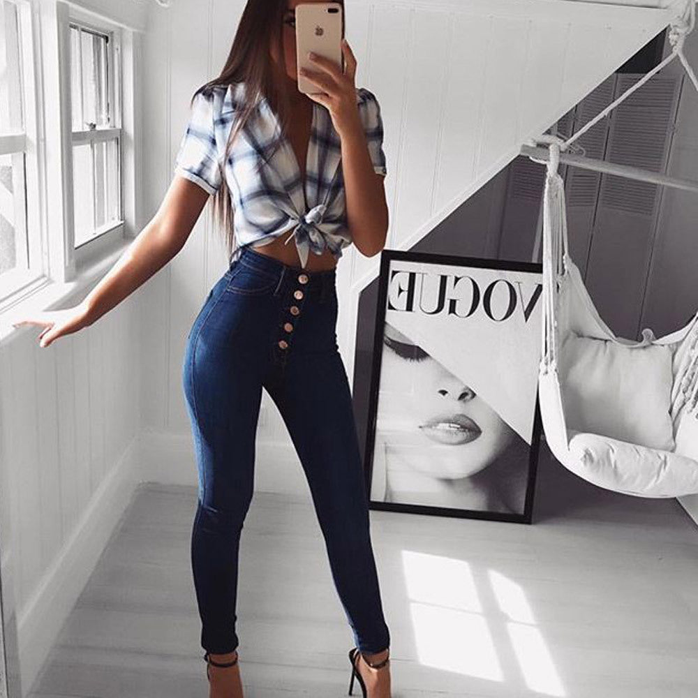High Waist Hip Lift Slim Breasted New Skirt