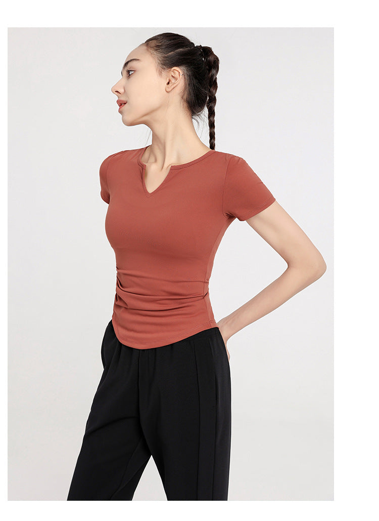 Quick-Dry Slim Fit Yoga T-Shirt