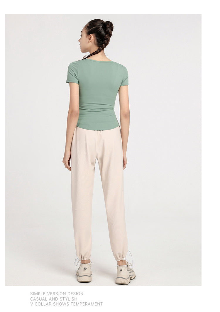 Quick-Dry Slim Fit Yoga T-Shirt