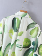 Women's Spring New Swing Collar Top and Shorts Two-Piece Set