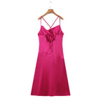 Women's Summer Women Clothing New Satin Strap Dress