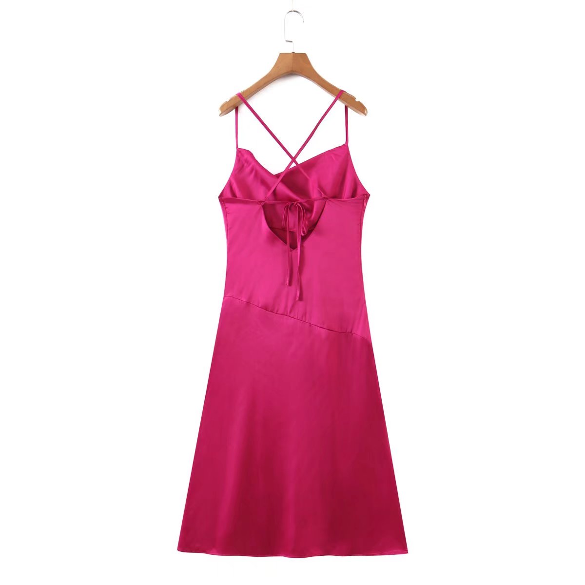 Women's Summer Women Clothing New Satin Strap Dress