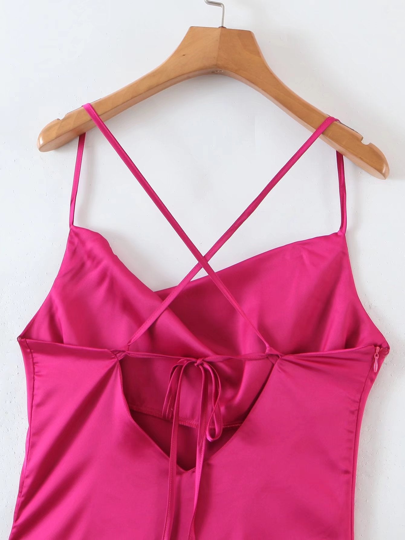 Women's Summer Women Clothing New Satin Strap Dress