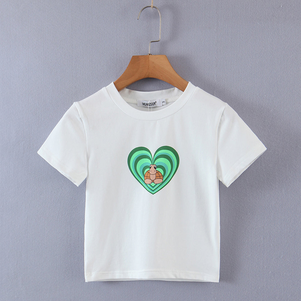 Women's Love Graphic Cropped T-Shirt