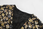 Women's Spring Women Clothing Criss Cross V-Neck Long Sleeve Printed Waist Belt Dress Women