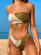 Patchwork Bikinis Bikini Swimwear