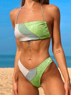 Patchwork Bikinis Bikini Swimwear