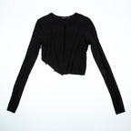 Women's Long-Sleeve Asymmetric Cropped T-Shirt