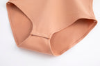 Pleated V Neck Stretch Bodysuit