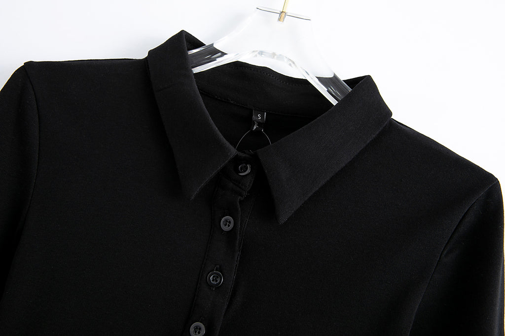 Women's Button-Front Collared T-Shirt