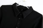 Women's Button-Front Collared T-Shirt