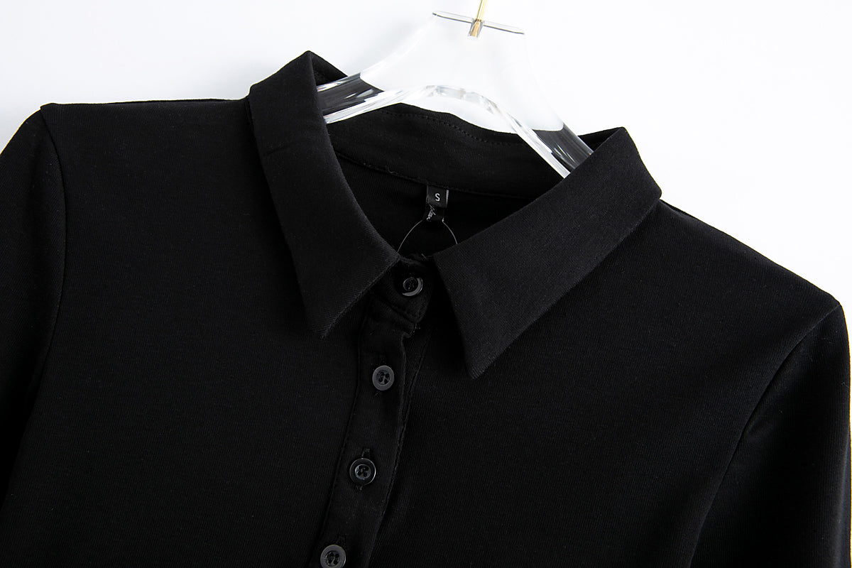 Women's Button-Front Collared T-Shirt