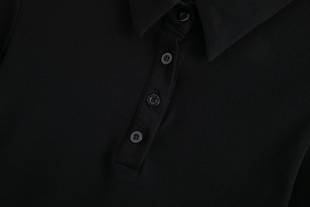 Women's Button-Front Collared T-Shirt