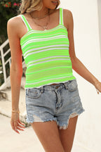 Women's Crochet Rainbow Vest Top – Sleeveless Beach Tank