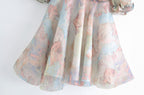 Women's Organza Printed Pattern Princess Dress