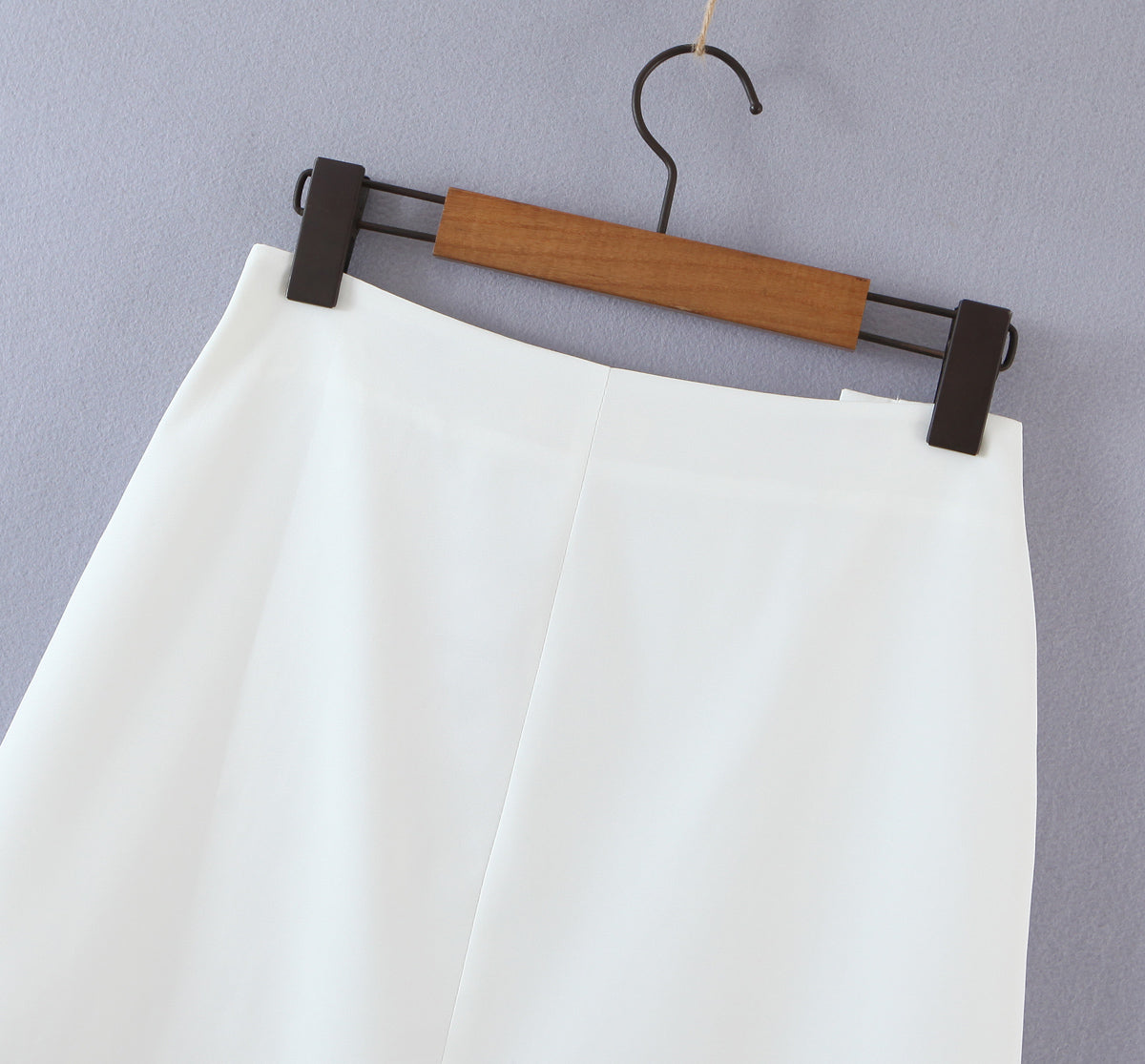 Summer Blogger Milky White Split Air Hole Criss Cross Skirt