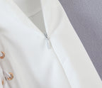 Summer Blogger Milky White Split Air Hole Criss Cross Skirt
