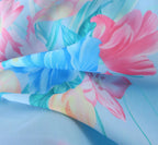 Wooden Ear Floral Print Pleated Ruffled Spaghetti Straps Dress Short