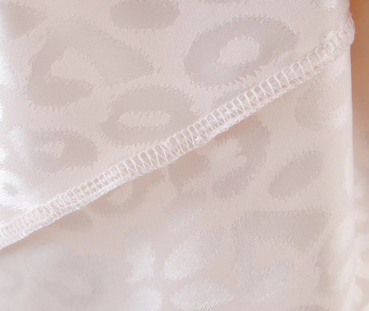 Square-Neck Puff-Sleeve Printed Dress