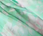 Women's Floral Organza Puff Sleeve Princess Maxi Dress