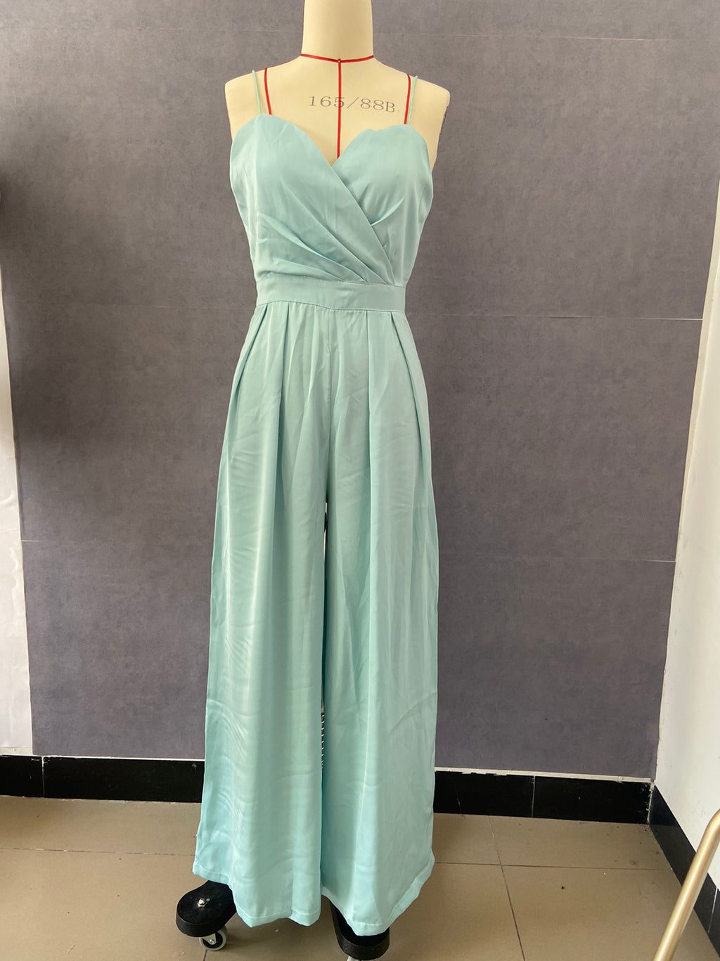 Strappy Waist Straight Mop Floor Minimalist Jumpsuit Spring Summer