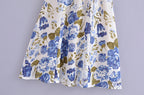 Summer Floral Printed Sexy Slim Fit Slimming Lace Up Bow