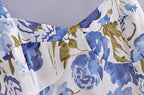 Summer Floral Printed Sexy Slim Fit Slimming Lace Up Bow