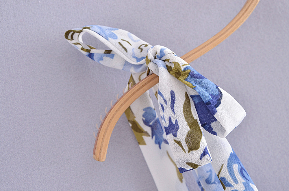 Summer Floral Printed Sexy Slim Fit Slimming Lace Up Bow