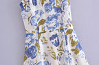 Summer Floral Printed Sexy Slim Fit Slimming Lace Up Bow