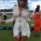Lace Long-Sleeved Blouse Pants Nightclub