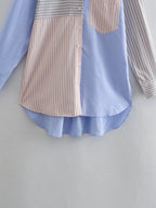 Contrast Stripe Long Sleeve Overshirt