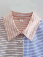 Contrast Stripe Long Sleeve Overshirt