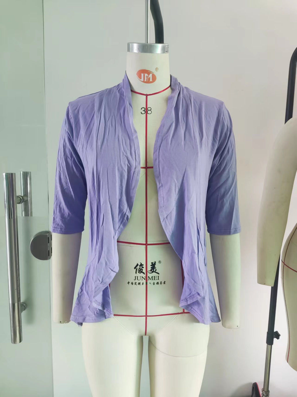Women's Ruffle Collar 3/4-Sleeve Top – Casual Long-Sleeve Blouse