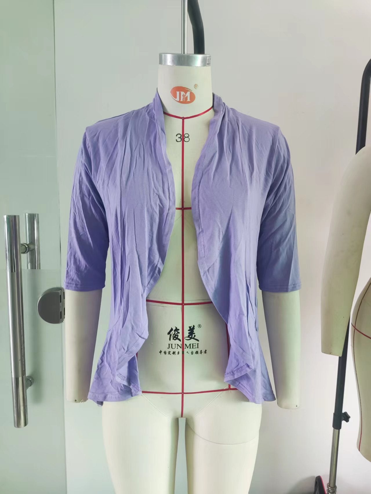 Women's Ruffle Collar 3/4-Sleeve Top – Casual Long-Sleeve Blouse