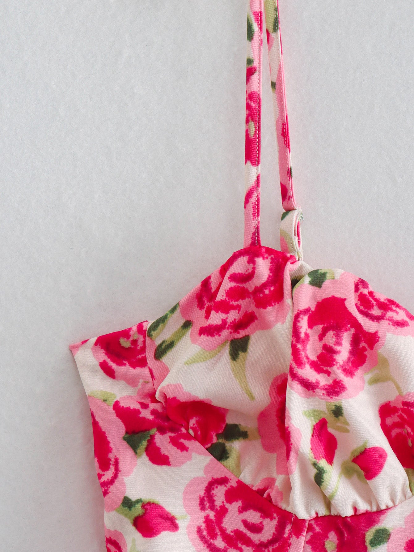 Women's Spring Women Floral Print Corset Dress