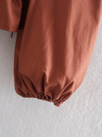 Women's Spring Summer Brick Red One-Shoulder Top Ruffled Tied Short Shirt