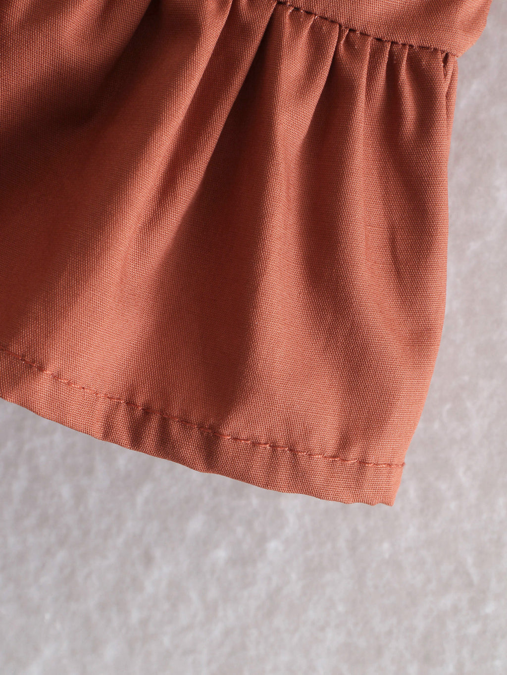 Women's Spring Summer Brick Red One-Shoulder Top Ruffled Tied Short Shirt