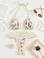 Halter Yellow Bikini Swimwear