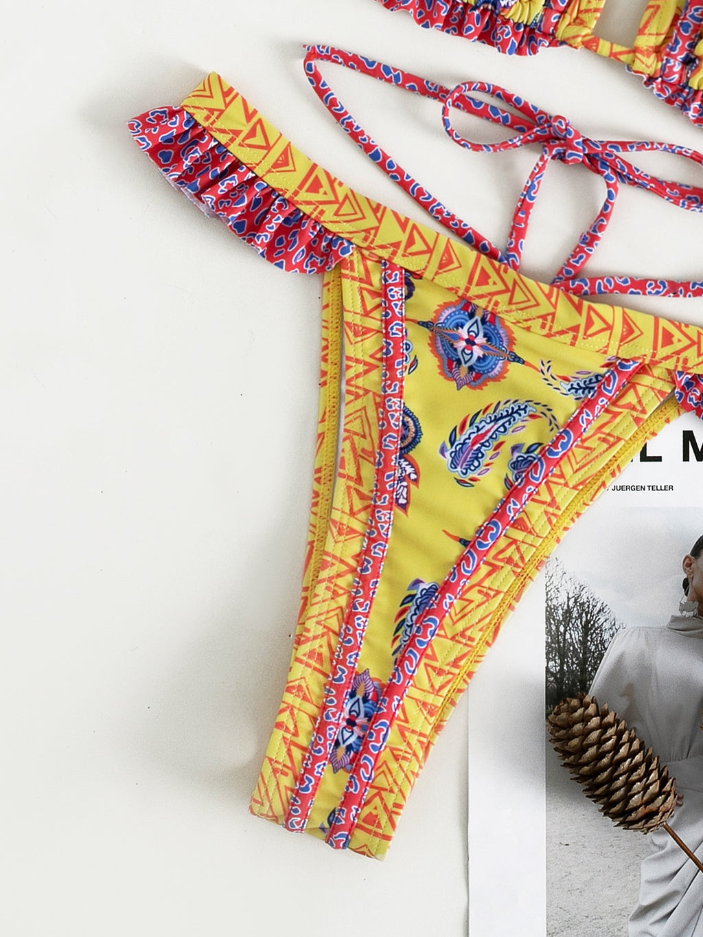 Halter Yellow Bikini Swimwear