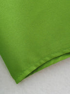 Women's Apple Green Single-Breasted Shirt Fashionable Women Polo Collar Long-Sleeved Shirt Women