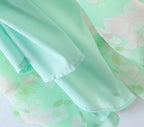 Women's Floral Lace Cutout Puff Sleeve A-Line Mini Dress