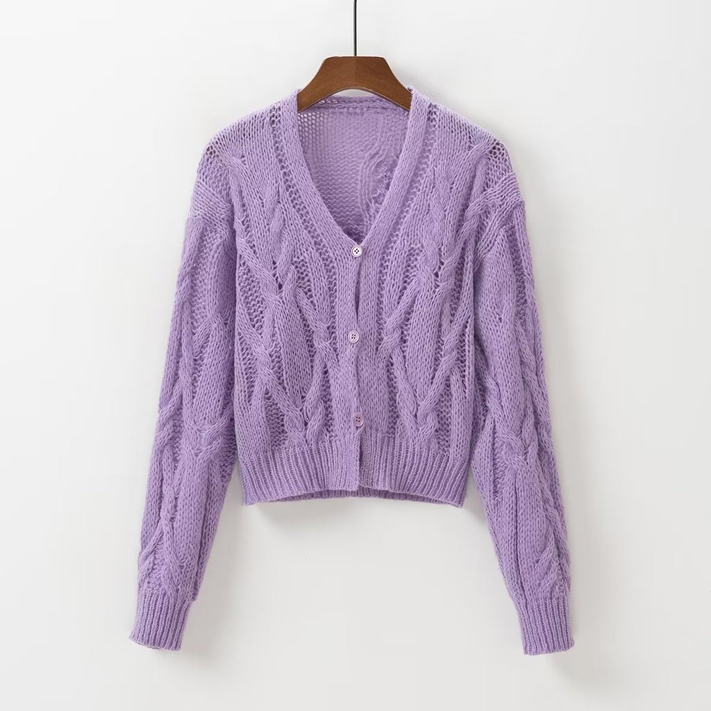 Women's V-Neck Long-Sleeve Sweater