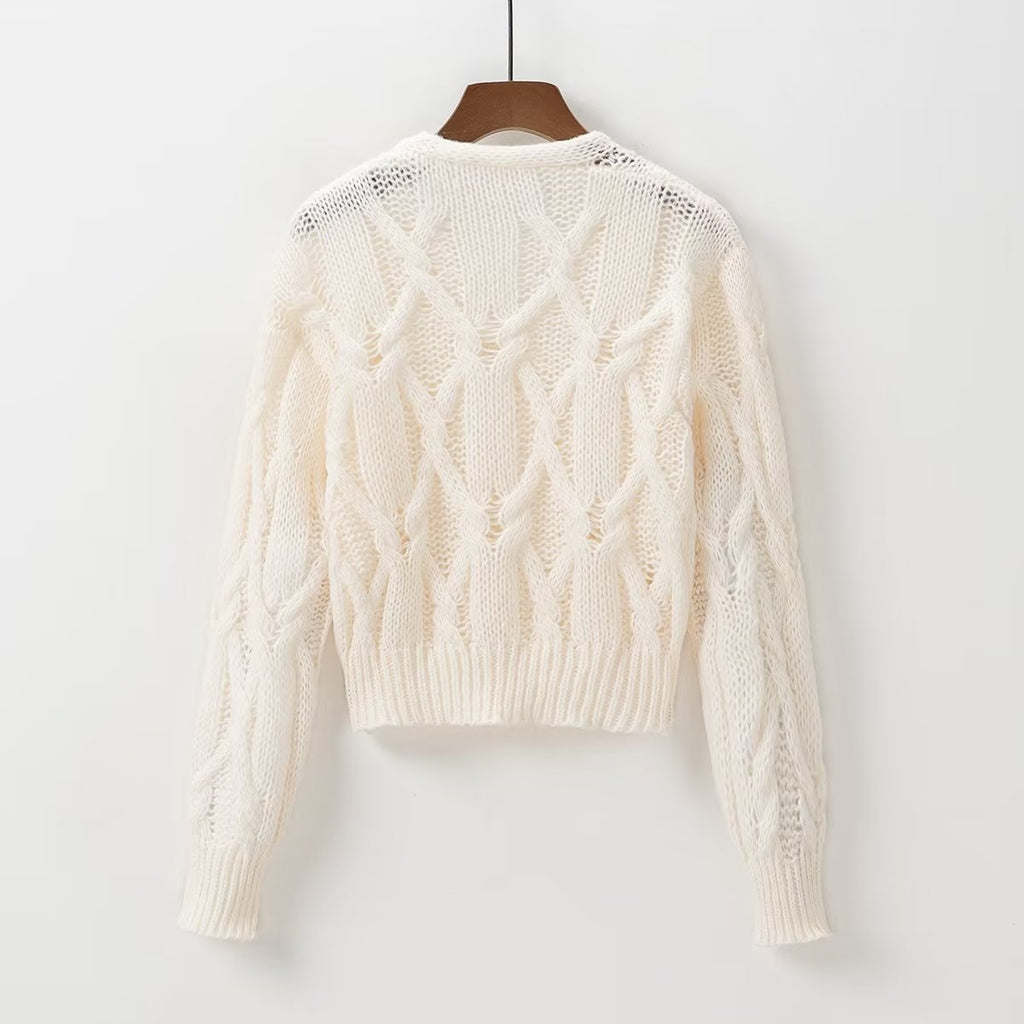 Women's V-Neck Long-Sleeve Sweater