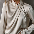 Women's satin chiffon blouse