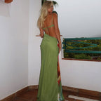 Vacation Cropped Wrapped Chest Spaghetti Strap Floral Dress