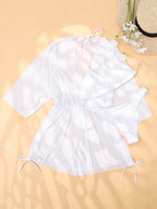 White Tied One-piece Swimwear