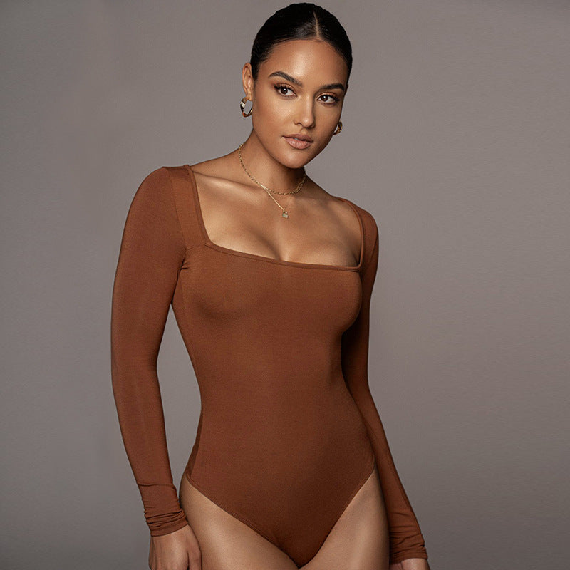 Women's Square Neck Long Sleeve Bodysuit